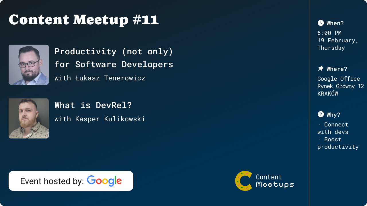 Promotion image for the Content Bytes event.